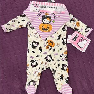 Hello Kitty Trick or Treat Kids Footie - Cream and Pink
